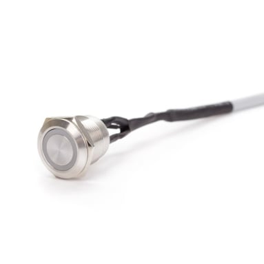 Comutator cu impuls cu iluminare de fundal LED, verde, 19 mm SW IMP