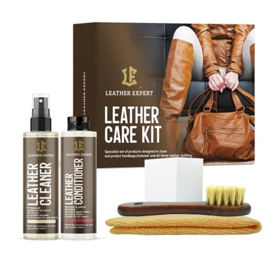 Un set mic de produse cosmetice auto din piele Leather Expert - Leather Handbag Care Kit