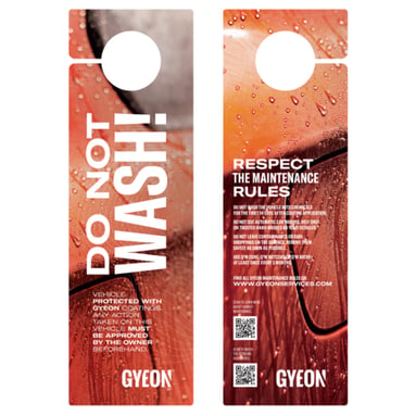 Etichetă de avertizare Gyeon Hanger Red