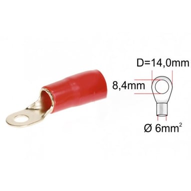 Papuc pentru cablu ACV 30.4700-46 (1 buc) roșu
