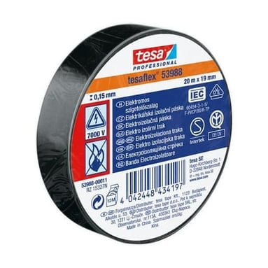 Banda izolatoare Tesa 53988 PVC 15/10 neagra