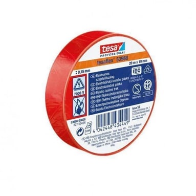 Banda izolatoare Tesa 53988 PVC 15/10 rosu