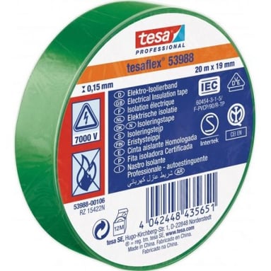 Banda izolatoare Tesa 53988 PVC 19/20 verde