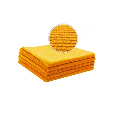 Liquid Elements All-Purpose Orange Microfiber Cloth Value Set of 5 - 310 GSM 40 x 40 cm