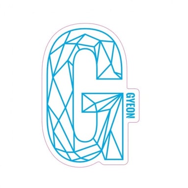 Autocolant Gyeon G Sticker Blue (100 mm x 65,6 mm)