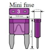 Mini siguranță ATM cu lamă 10A ACV 30.3950-10