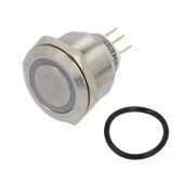 Comutator cu impuls cu iluminare de fundal LED, verde, 19 mm SW IMP