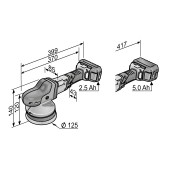 Lustruitor cu excentric într-un set FLEX XCE 8 125 18.0-EC/5.0 Set