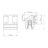 Clemă cu șnur pentru margine 437434