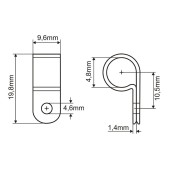Clemă pentru cablaj de sârmă de 4,8 mm (100 buc)