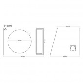 Difuzor bass reflex Basser B1570S Negru