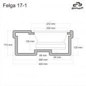 Incintă OEM Basser 10" pentru roata de rezervă de 17"