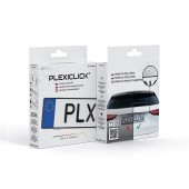 Plexiclick V1 Suport transparent pentru plăcuță de înmatriculare (110 mm)