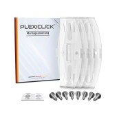 Plexiclick V1 Suport transparent pentru plăcuță de înmatriculare (110 mm)