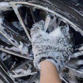 Mănușă de spălare a roților Purestar Double Twist din microfibră