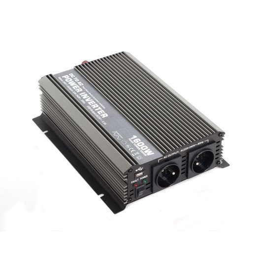 Convertor de tensiune de la 24V la 230V + USB, 1600W - CAR1600-24V