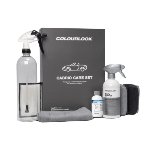 Set de îngrijire COLOURLOCK de la KochChemie Cabrio pentru curățarea și îngrijirea mașinilor decapotabile