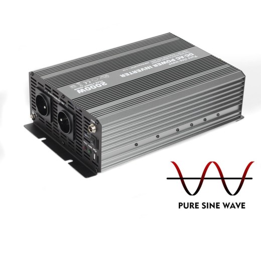 Convertor de tensiune sinusoidală de la 12V la 230V, USB, 2000W - CAR2000-S