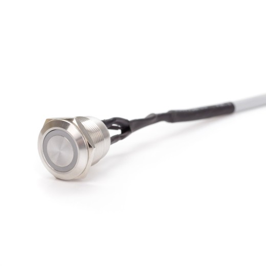 Comutator cu impuls cu iluminare de fundal LED, verde, 19 mm SW IMP