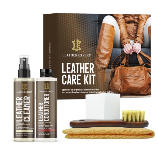 Un set mic de produse cosmetice auto din piele Leather Expert - Leather Handbag Care Kit