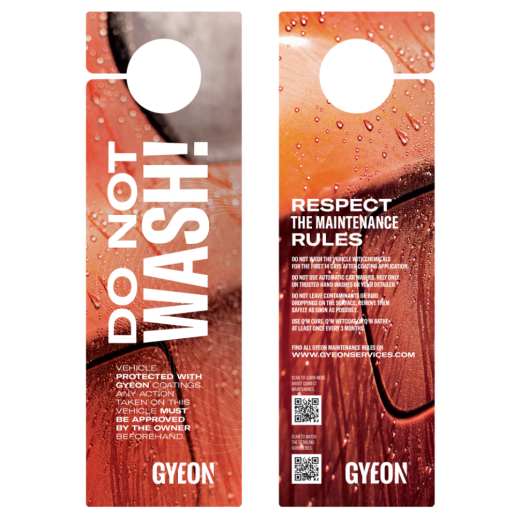 Etichetă de avertizare Gyeon Hanger Red