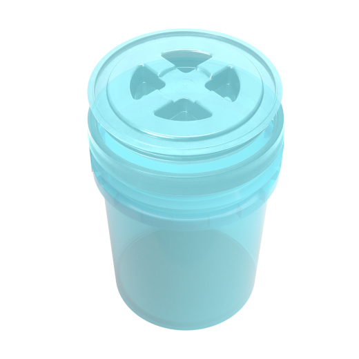 Capac pentru găleată Carbon Collective Gamma Seal - Turcoaz transparent