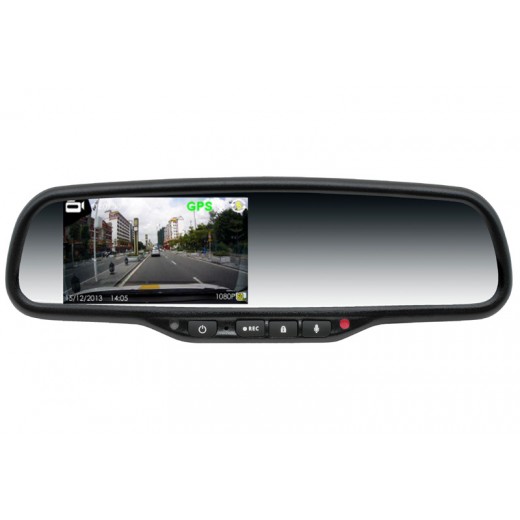 Cameră HD DVR cu înregistrare și monitor de 4,3" în oglinda retrovizoare HV-043LA